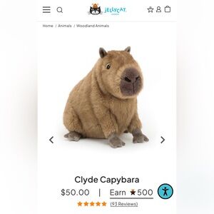 Clyde Capybara. Jellycat